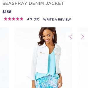 Lilly Pulitzer White Seaspray Jacket Sz. M